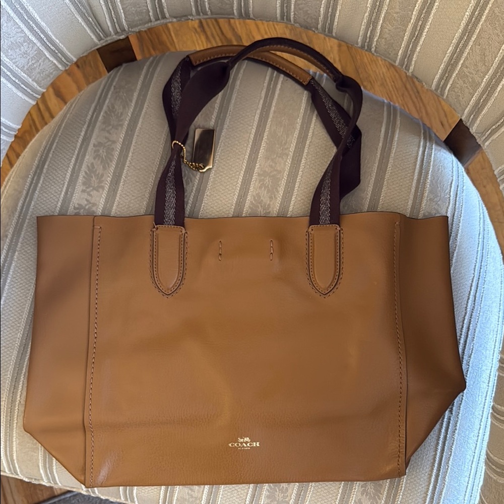 Coach Brown Leather Tote Bag